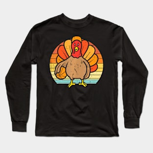 Turkey Basketball Thanksgiving Sports Men Girls Long Sleeve T-Shirt